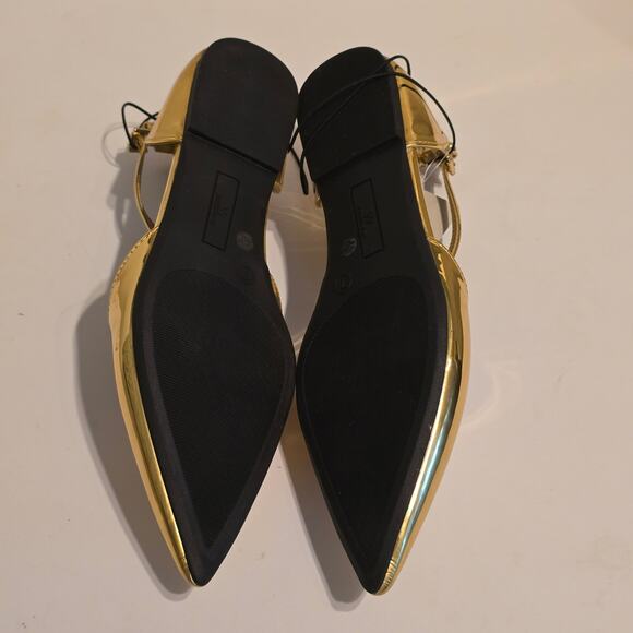 Worthington Kendie Gold Pointed Toe Flats Size 7 NWT - Picture 6 of 6